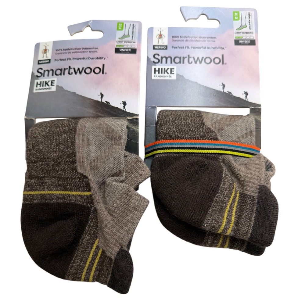 2 pair Smartwool Hike Light Cushion Low Ankle Socks Merino Wool Medium NWT